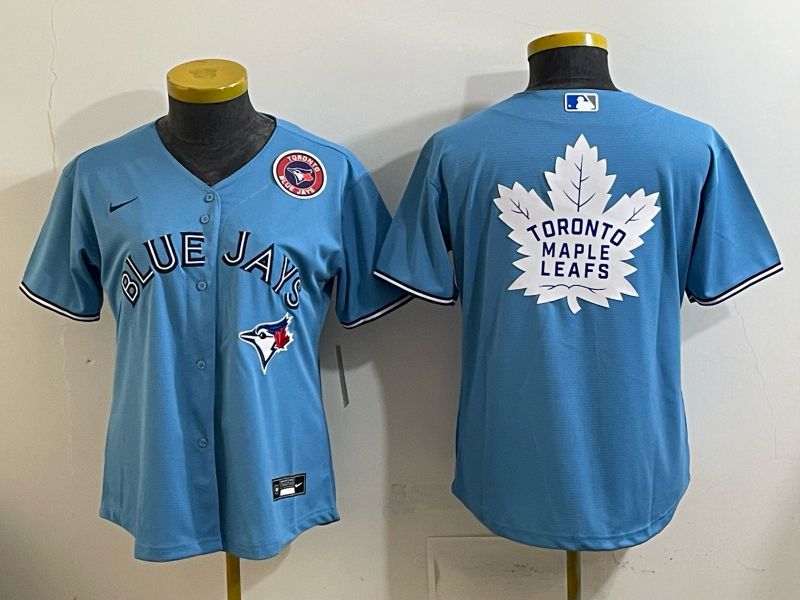 Women 2025 Toronto Blue Jays Blank Light blue Game Nike MLB Jersey style 0010